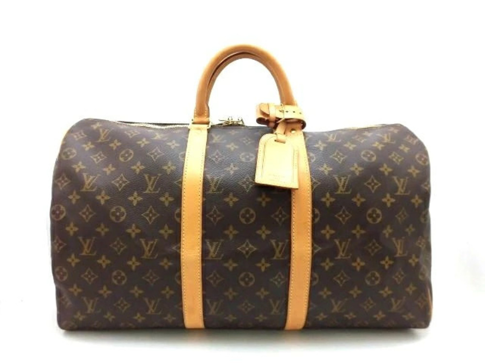 LOUIS VUITTON Keepall Boston Bag Travel Monogram